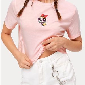Powerpuff girl crop tee